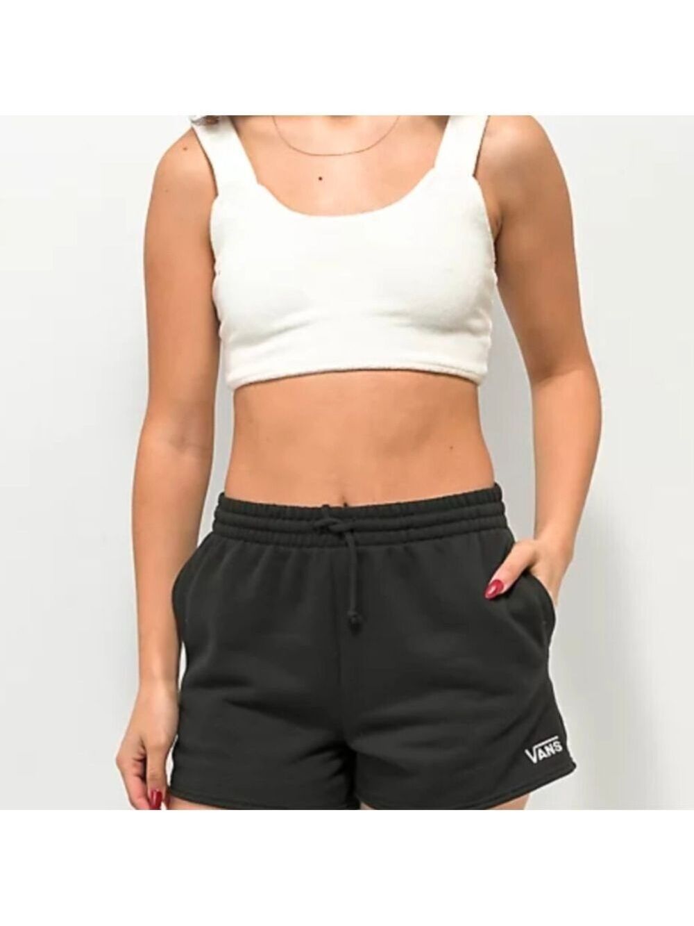 Vans White  Terry Strappy Bralette Size XL